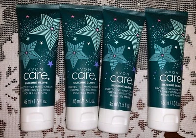 (Lotto di 4) Avon Care Holiday Guanto Silicone Protettivo Creme Mani 1,5 oz Sigillato - Immagine 1 di 4