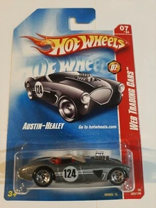 2008 Hot Wheels #83 Web Trading Cars AUSTIN-HEALEY Mtflk Gray Variant w/5Sp MOC - Picture 1 of 4