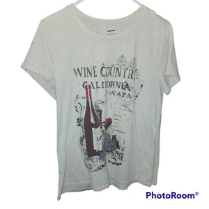 Wine Country Napa CA Women's Tshirt Short Sleeve Crew Neck Tee Graphic XL - Picture 1 of 4