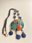 Vintage Tribal Afghan eastern hand hammered dome necklace Ethnic jewelry rare