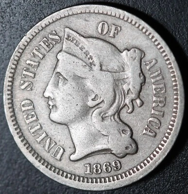 1869 THREE 3 CENT NICKEL - Image 1 of 2