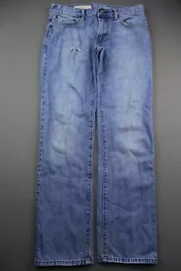 Men's 2015 Gap Jeans Straight Distressed Stone Washed Size 30x30 (Measure 31x29) - Picture 1 of 9