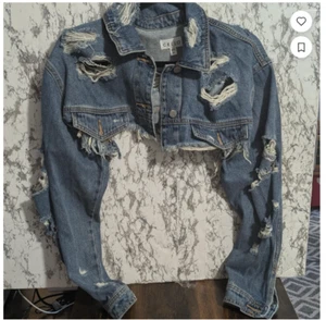Cello Cropped Distressed Denim Jacket - Picture 1 of 6