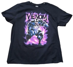 Marvel Venom Graphic T-Shirt Tee Mens XL Black Solid Short Sleeve New NWT Cotton - Picture 1 of 3