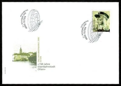 SE65 SWITZERLAND 2006 FDC  150th Anniversary of the Railway City of Olten - Image 1 of 2