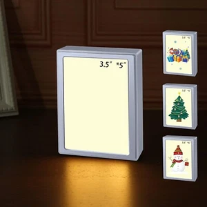 Confezione da 4 cornice 3,5x5 cornice foto pictrue, luce sensore di movimento all'interno, cambio foto - Foto 1 di 6