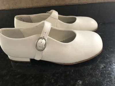 Zapatos Maryj Janes Stride Rite Elegantes de Cuero Blanco NUEVO Niñas Talla 11 1/2 Medianos Foto 1 de 4