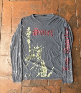 Y2K Smet Skull Langarmshirt Medium Grunge Christian Audigier - Bild 1 von 6