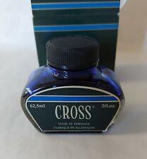 Vintage Cross Germany Blue Ink Glass Bottle 62,5ml Boxed Full