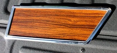 1976 1977 Pontiac Grand Prix Right Rear Seat Interior Quarter Panel Woodgrain - Image 1 of 4