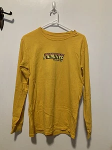 Primitive X Dragon Ball Z Super Saiyan 2 Goku Yellow Long Sleeve T-Shirt Size S - Picture 1 of 6