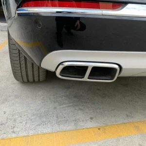 For Volvo 2016-2020 XC90 Stainless Rear Exhaust Mufflers Pipe End Tip Cover Trim - Imagen 1 de 8