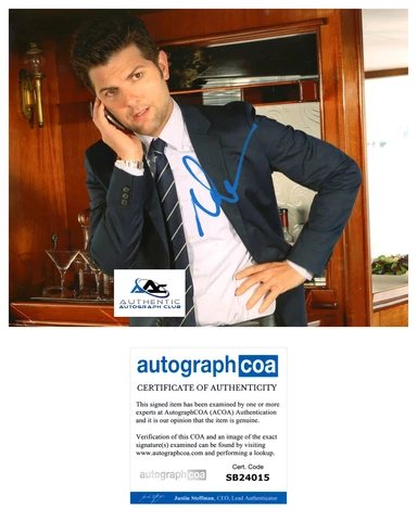 ADAM SCOTT AUTOGRAPH SIGNED 8X10 PHOTO PARKS AND RECREATION ACOA Cover