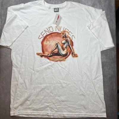 NWT Play Clothes Shirt Men’s XXL White Hip Hop "Send Nudes" Kappa Style - Image 1 of 4