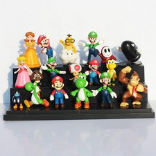 18pcs Set 1-3" Super Mario Bros Figure Toy Doll Pvc Figure Collectors Christmas
