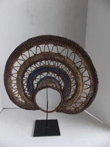 Papua New Guinea Mask Abelam Woven Headdress 17 " diameter Excellent - Afbeelding 1 van 4