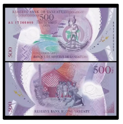 2017 Vanuatu 500 Vatu P 18 UNC NEW Banknotes - Image 1 of 2