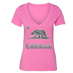 California Republic State T-Shirt Summer Flag Vintage West Side Cali Tshirt - Picture 1 of 1