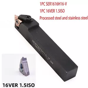 SER1616H16-V External Lathe thread tool holder +1P 16VER 1.5ISO threaded insert - Picture 1 of 3