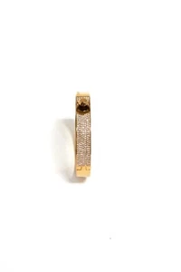 MICHAEL KORS YELLOW GOLD PLATED CRYSTAL BANGLE SIZE 7.5" - Picture 1 of 5