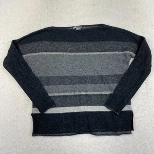 Vince Sweater Women’s Cashmere Blend XS Black Gray White Stripes Soft - Picture 1 of 7