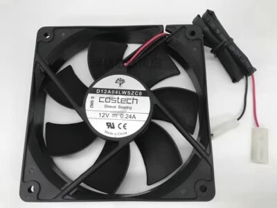 COSTECH Sleeve Bearing 12025 D12A04LWSZC0 12V 0.24A 2-Pin Silent Cooling Fan - Image 1 of 3
