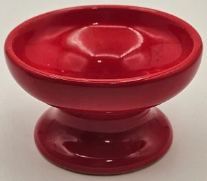 Vtg Village Bath Products Early American Reproductions Small Red Ceramic Dish - Picture 1 of 6