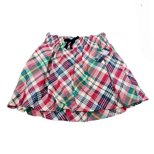 American Living Girls Plaid Balloon Hem Skirt-12-Red-Green-Blue - Picture 1 of 4