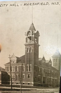 City Hall Marshfield Wisconsin Postcard it was a great place to be - Picture 1 of 2