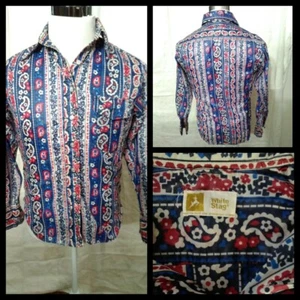 White Stag Shirt Women's Large Multicolor Vintage 70's Great Shape #J3446 - Picture 1 of 7