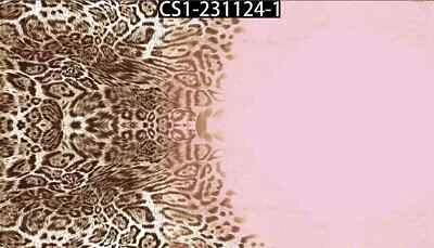 58'' Wide By Yards Positional Print Chiffon Fabric Leopard Pink - Image 1 of 4