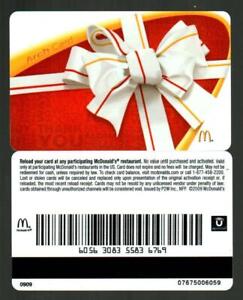 MCDONALD'S White Ribbon Bow 2009 Gift Card ( $0 )  