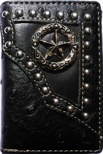 Star Herren Geldbörse Western Trifold W013-01 Ostrich Black - Bild 1 von 3