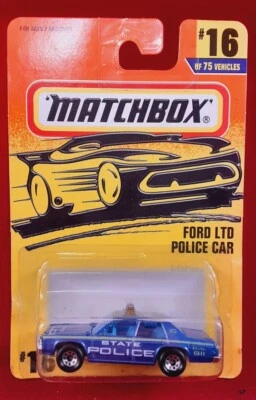 Matchbox Ford LTD police car met Blue new mint sealed in blister MIP Thailand 16 - Image 1 of 4