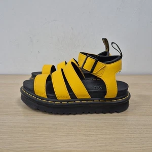 Dr Martens Blaire Yellow Lightweight Chunky Platform Sandals Size Uk 5 Eu 38 - Picture 1 of 8