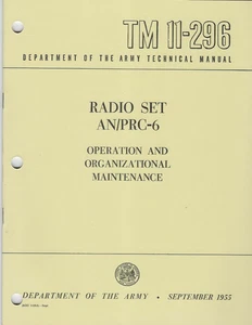 Historical book for Radio Set AN/PRC-6, Operation and Unit Maintenance, 1955 - Picture 1 of 1