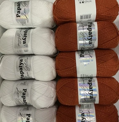 Bundles Of Papatya Glitter Knitting Crochet Yarn(10x100g) - Image 1 of 4