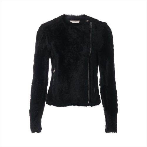 Celine Lam Giacca di Pelle 34 Donna Nero