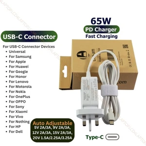 For MacBook Pro 13" with Thunderbolt 3 65W Compatible USB-C Laptop AC Adapter - Picture 1 of 3