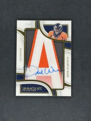 2023 Panini Immaculate Nameplate Nobility Signatures DeMarcus Ware /4 Auto “A” - Image 1 of 2