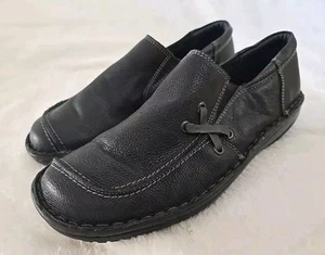 Loretta Black Women's Handmade Leather Slip-On Shoe Size uk 7 eu 40 rrp£45 - Picture 1 of 12