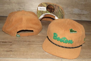 Boston Celtics New Era The Golfer Marrón Pana Snapback Sombrero Gorra Talla Para Hombre - Imagen 1 de 2
