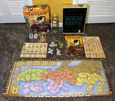 Shogun 2006 Board Game Queen Games -Cards still sealed, missing 1 temple & Chest - Image 1 of 4