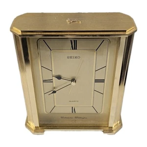 Seiko Westminster-Whittington 8" Quartz Mantel Clock QGZ408G w/Pegasus emblem - Picture 1 of 13