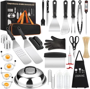 Kit Accessori per Griglia, 135 Pezzi Set di Strumenti per Griglia per Blackstone e Campeggio - Foto 1 di 12