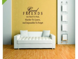 Design With Vinyl Wall Decal, Good Friends Are Hard To Find...NWT - Picture 1 of 7