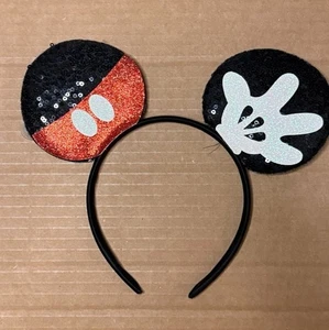 Disney Parks Mickey schimmerndes Pailletten Ohren Stirnband Neu siehe Beschreibung - Bild 1 von 1