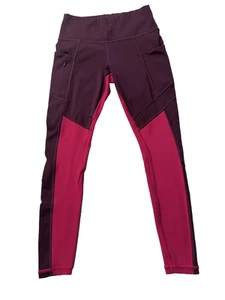 Athleta Leggings Womens Extra Small Purple Pink High Rise Pocket Yoga Pants XS - Picture 1 of 11
