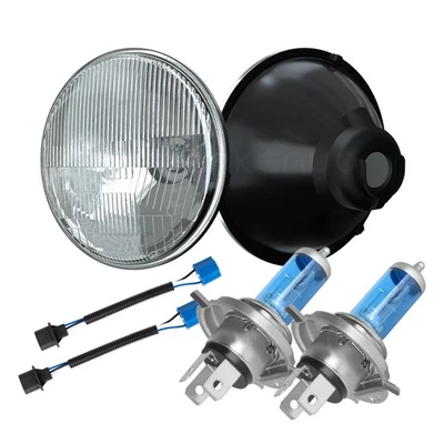 Par de faros halógenos redondos de 7 pulgadas de haz alto bajo para Suzuki Samurai 1986-1995 Foto 1 de 4