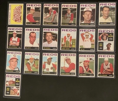 1964 Topps Baseball CINCINATTI REDS TEAM Set Break 19 Card Lot (VG-EX+) - Image 1 of 4